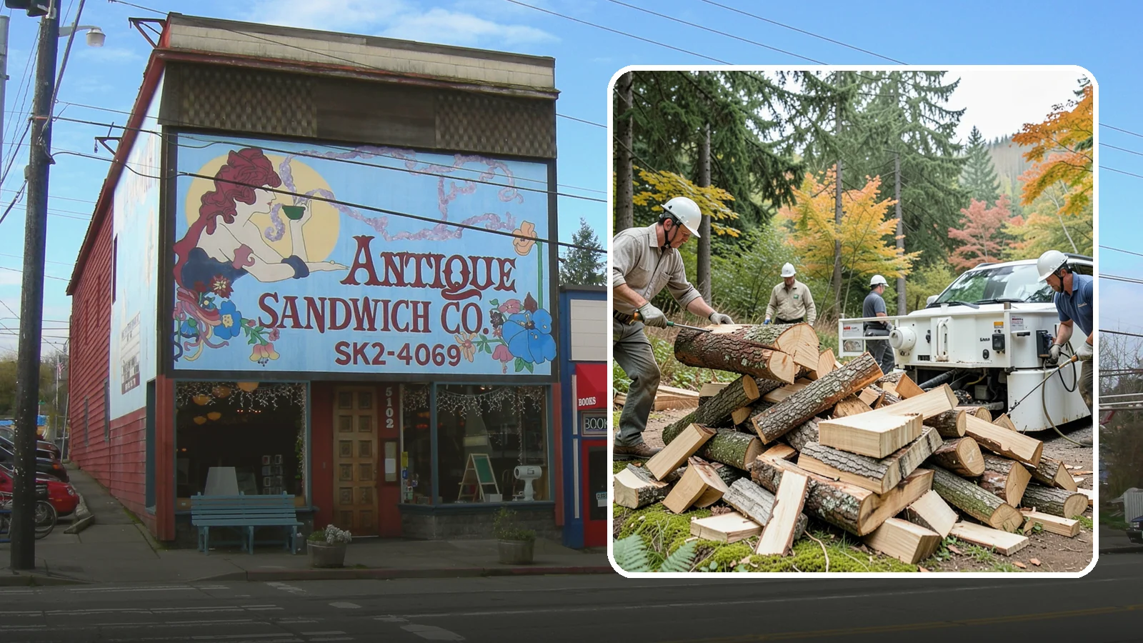Firewood Splitting in Ruston, Pierce County, WA - Firewood splitting that opens up rounds for faster drying and easier handling.