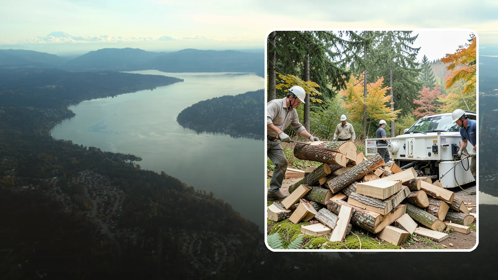 Firewood Splitting in Sammamish, King County, WA - Firewood splitting that opens up rounds for faster drying and easier handling.