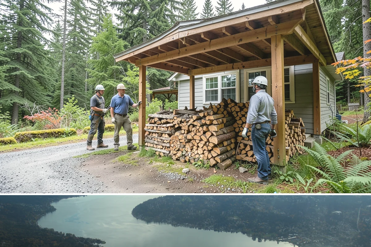 Firewood Splitting in Sammamish, King County, WA - Split in the spring so the wood has the warm, drier months to finish seasoning.