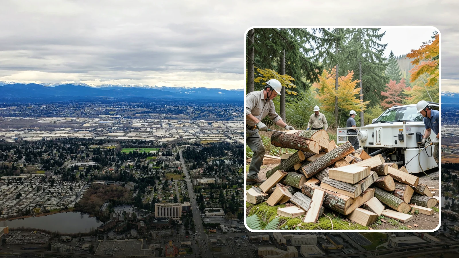 Firewood Splitting in SeaTac, WA - Firewood splitting that opens up rounds for faster drying and easier handling.
