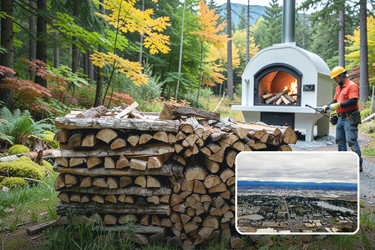 Firewood Splitting in SeaTac, WA - Splitting speeds up drying in a damp climate