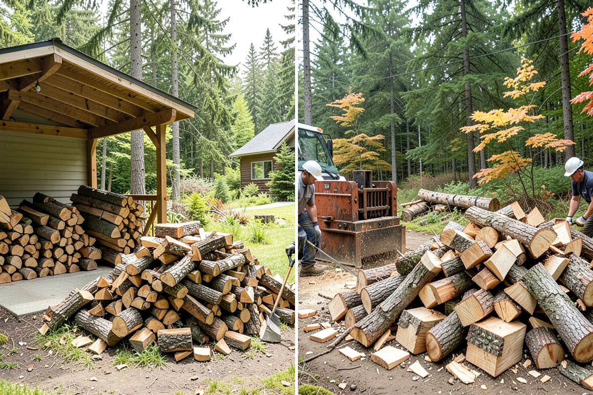 Firewood Splitting in Seattle, King County, WA - Discuss your preferred split size and volume