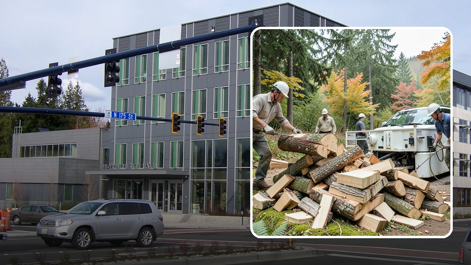 Firewood Splitting in Shoreline, King County, WA - Firewood splitting that opens up rounds for faster drying and easier handling.