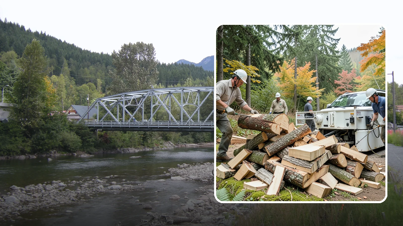 Firewood Splitting in Skykomish, King County, WA - Firewood splitting that opens up rounds for faster drying and easier handling.