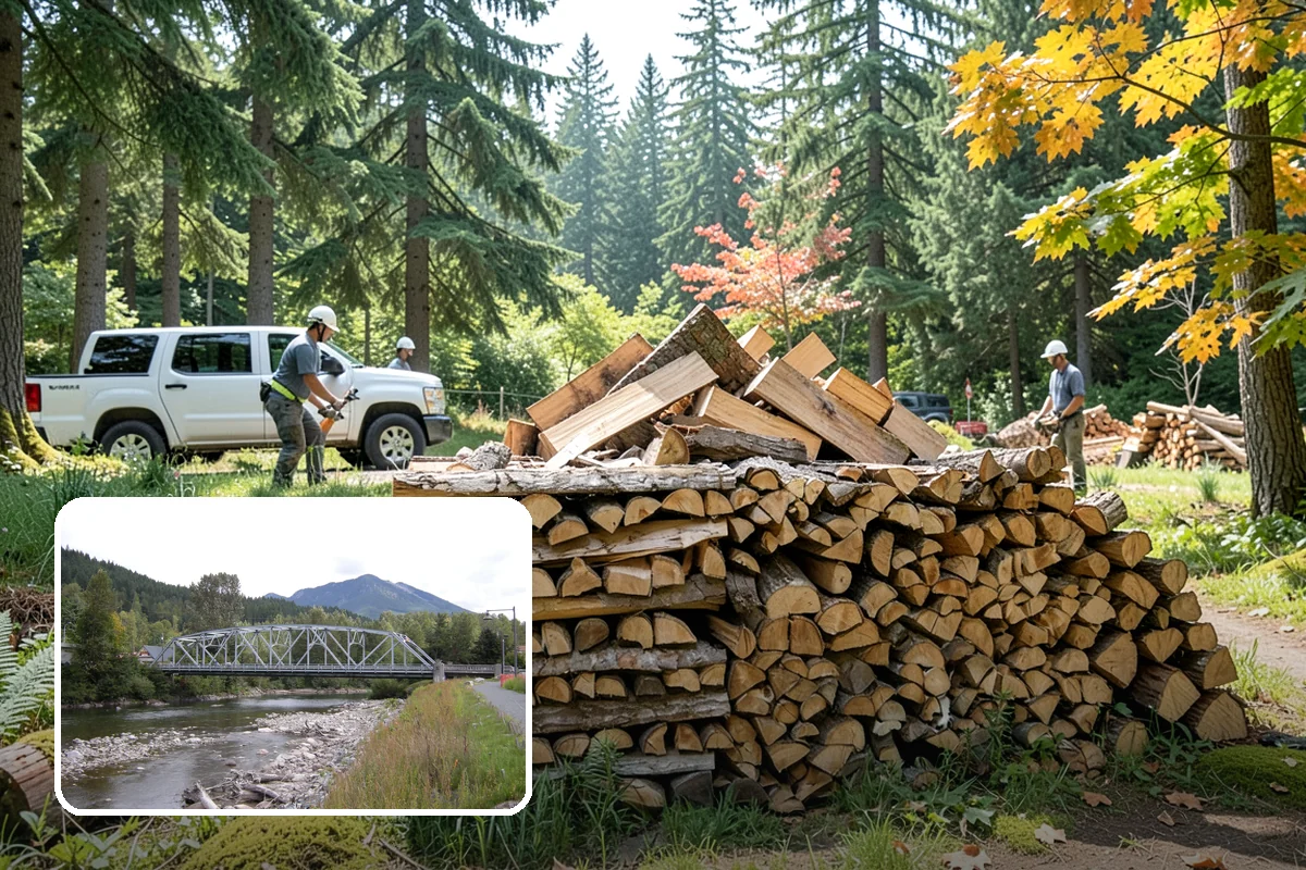Firewood Splitting in Skykomish, King County, WA - Splitting speeds up drying in a damp climate