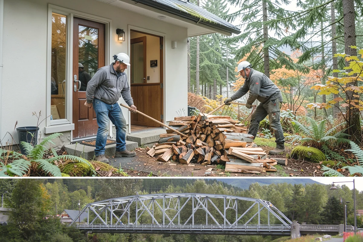 Firewood Splitting in Skykomish, King County, WA - Split in the spring so the wood has the warm, drier months to finish seasoning.