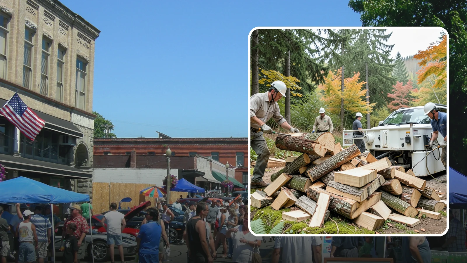 Firewood Splitting in Snohomish, Snohomish County, WA - Firewood splitting that opens up rounds for faster drying and easier handling.