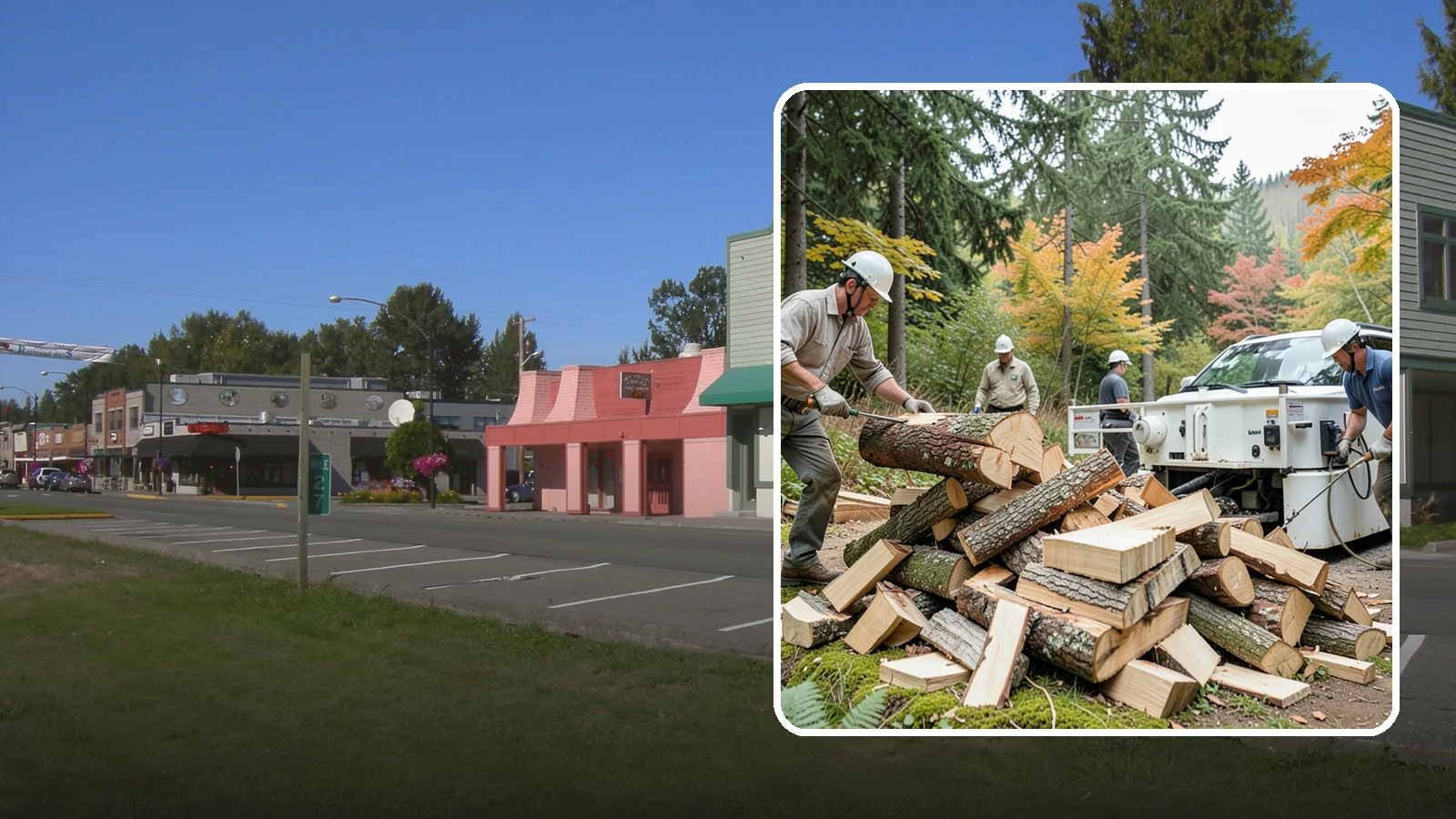 Firewood Splitting in Snoqualmie, King County, WA - Firewood splitting that opens up rounds for faster drying and easier handling.