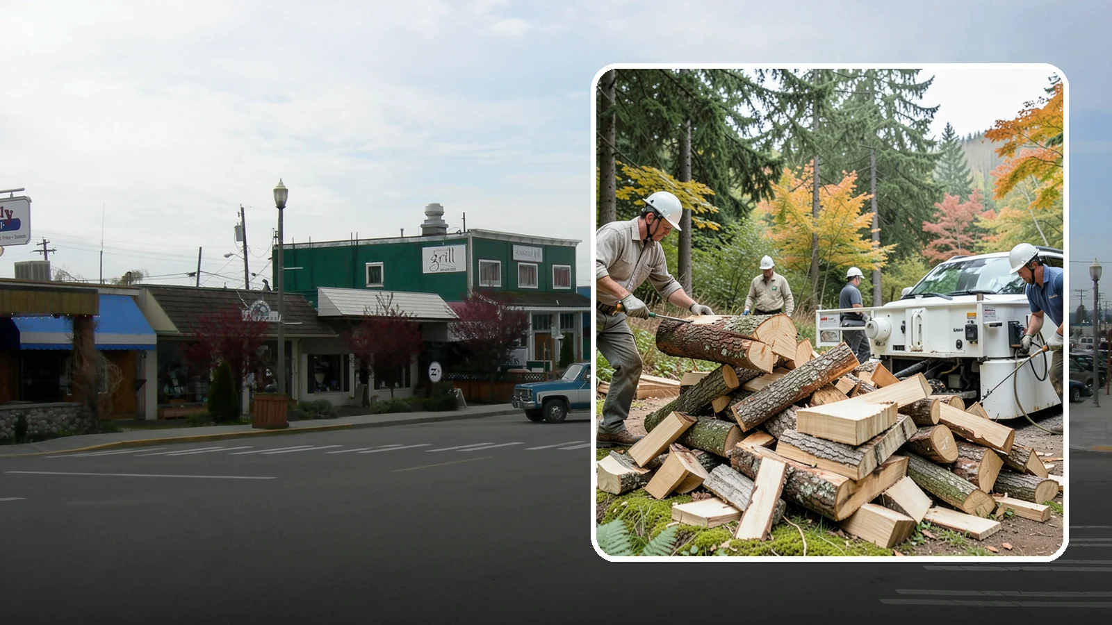 Firewood Splitting in Stanwood, Snohomish County, WA - Firewood splitting that opens up rounds for faster drying and easier handling.