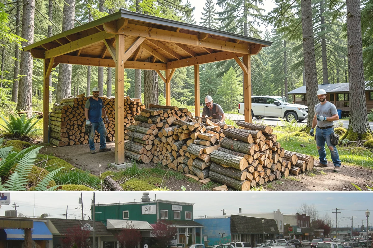 Firewood Splitting in Stanwood, Snohomish County, WA - Split in the spring so the wood has the warm, drier months to finish seasoning.