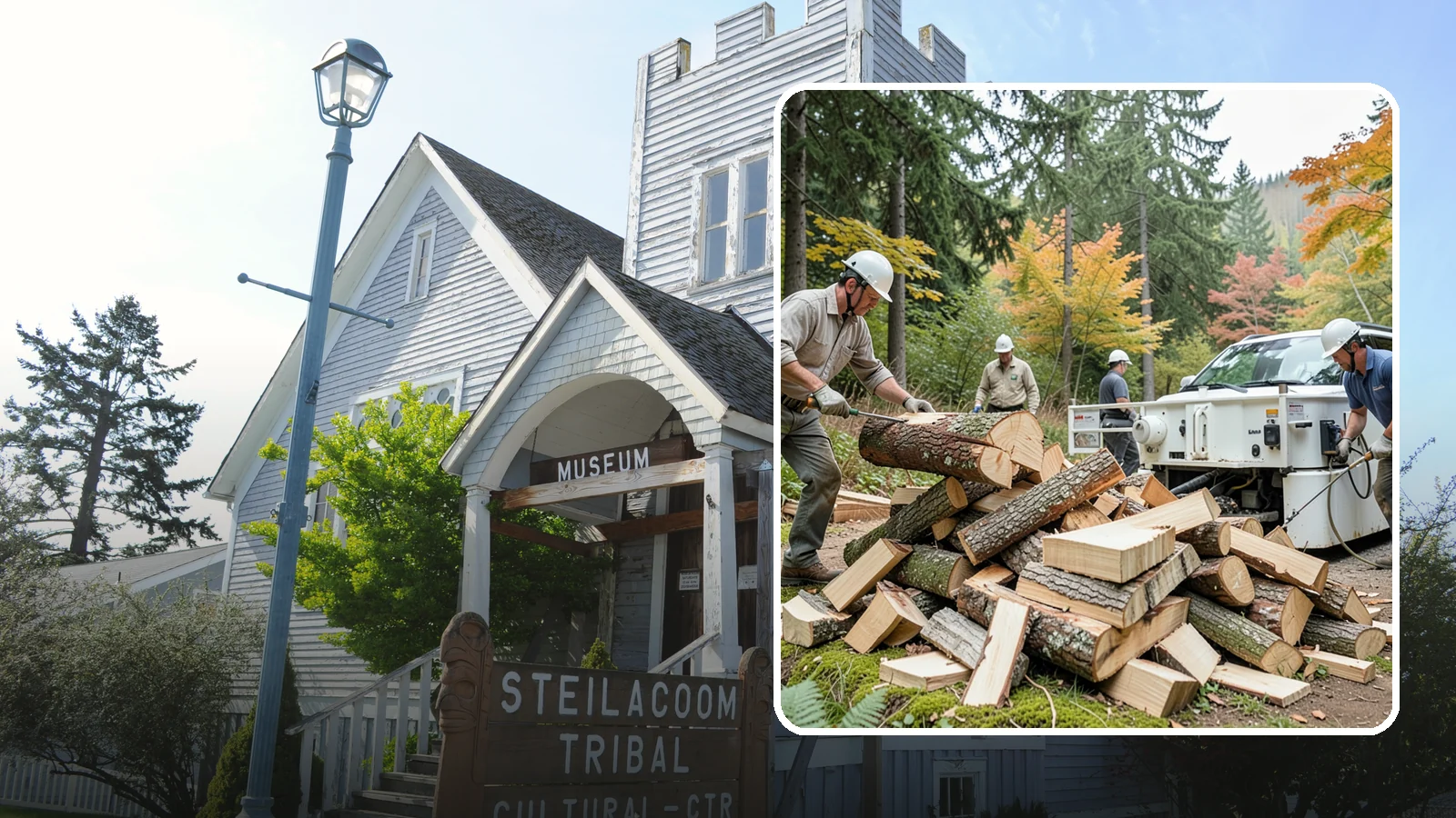 Firewood Splitting in Steilacoom, Pierce County, WA - Firewood splitting that opens up rounds for faster drying and easier handling.