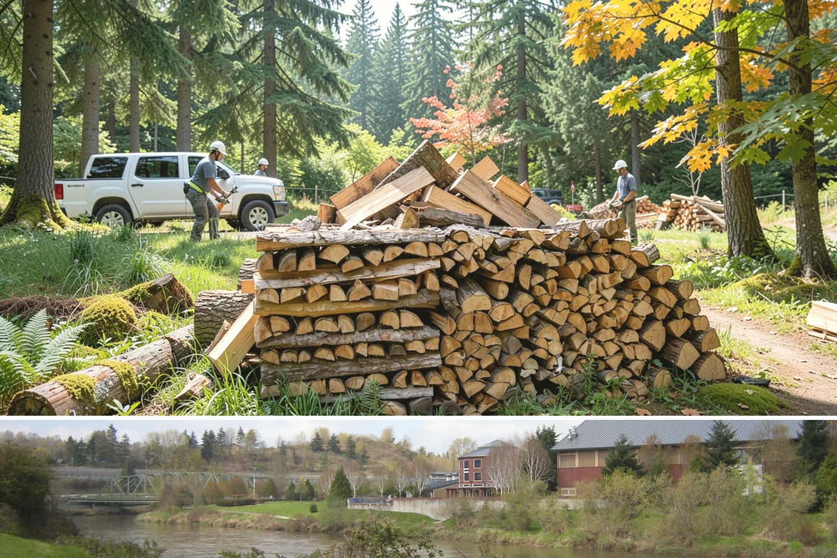Firewood Splitting in Tukwila, King County, WA - Split in the spring so the wood has the warm, drier months to finish seasoning.