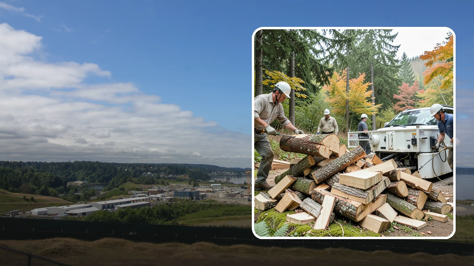 Firewood Splitting in University Place, Pierce County, WA - Firewood splitting that opens up rounds for faster drying and easier handling.