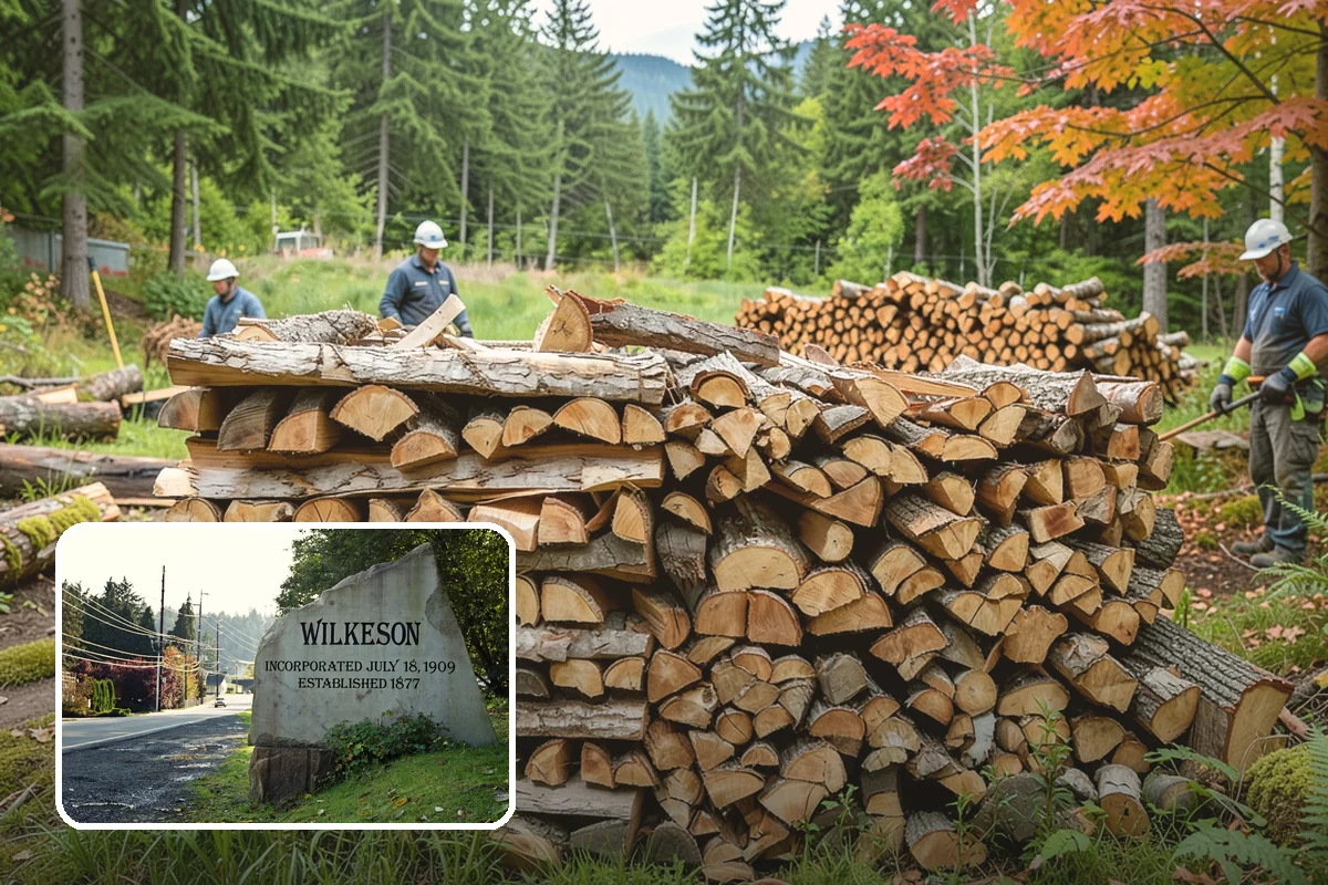 Firewood Splitting in Wilkeson, Pierce County, WA - Splitting speeds up drying in a damp climate