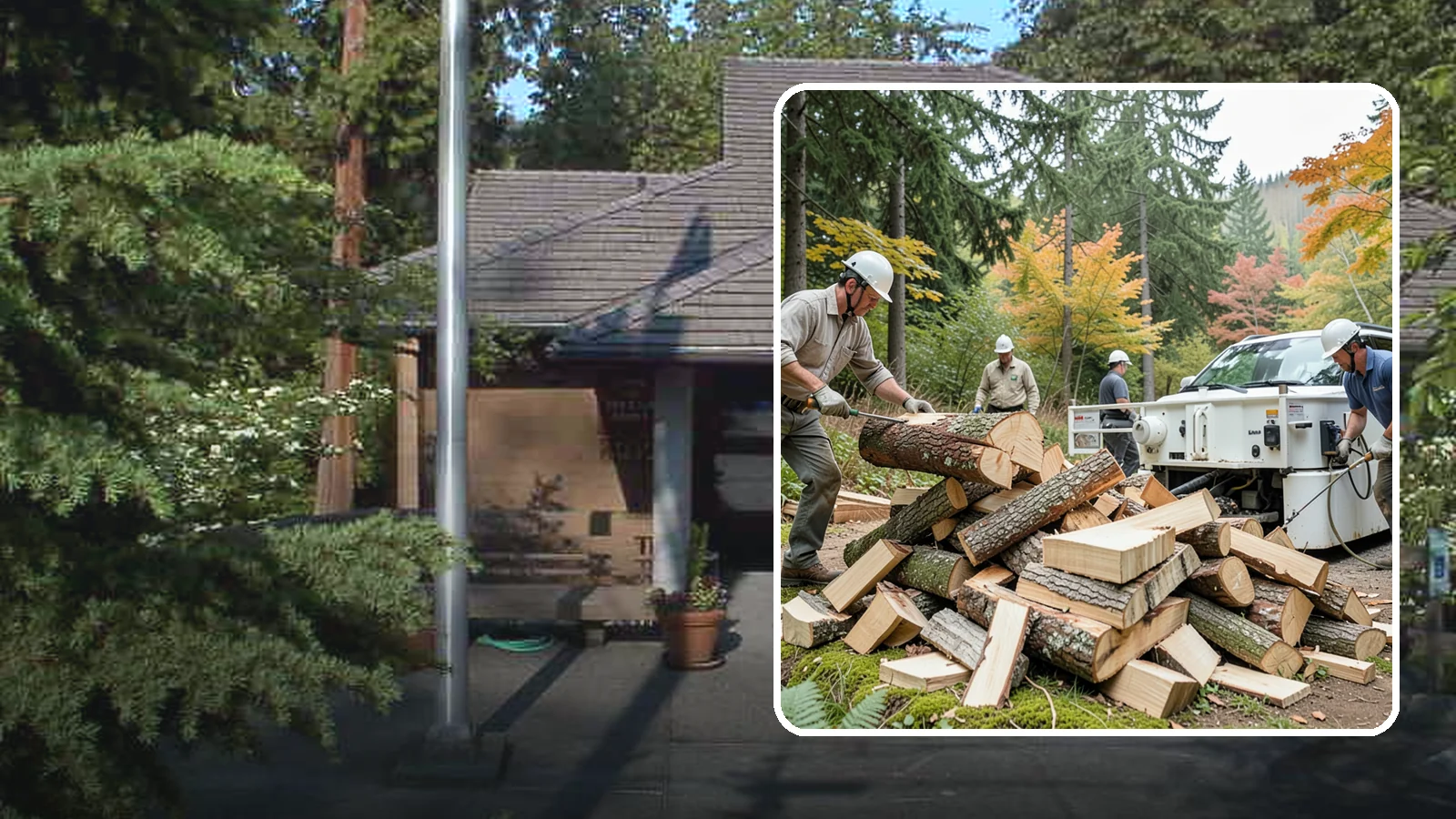Firewood Splitting in Yarrow Point, King County, WA - Firewood splitting that opens up rounds for faster drying and easier handling.