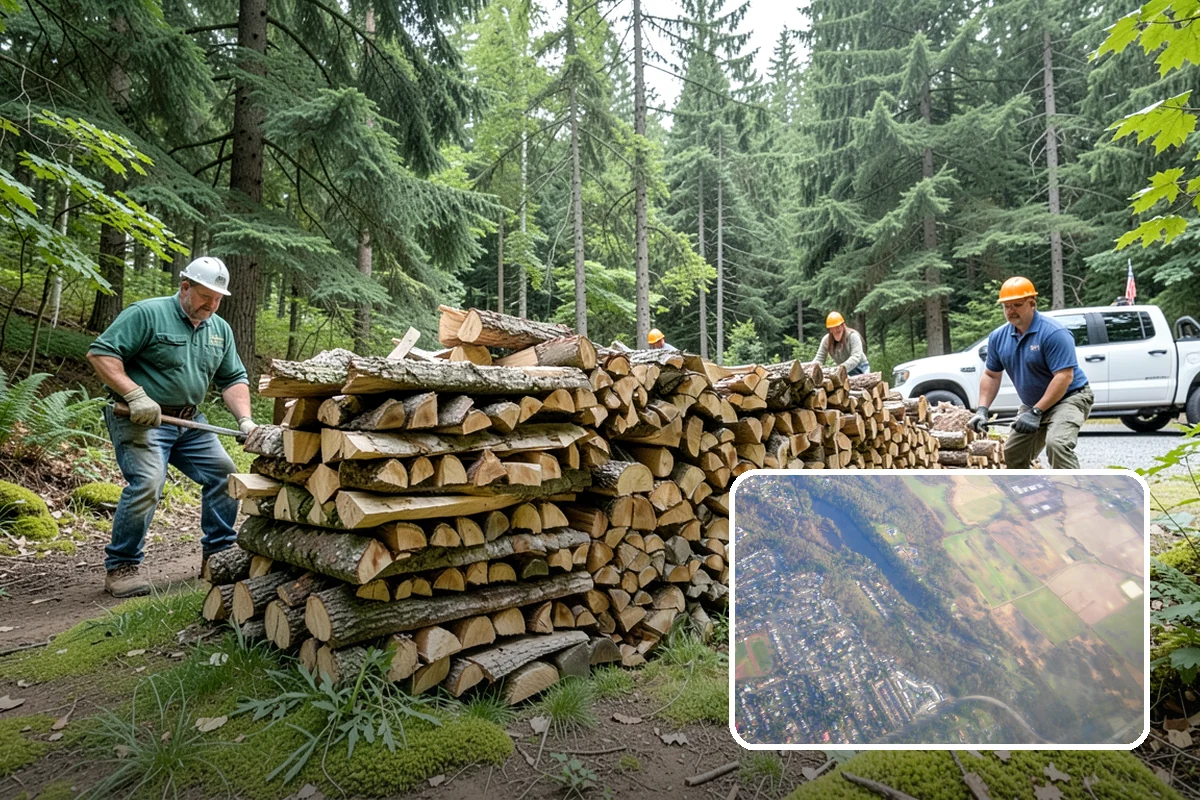 Firewood Stacking Service in Algona, King County, WA - Saves you the time and labor of stacking
