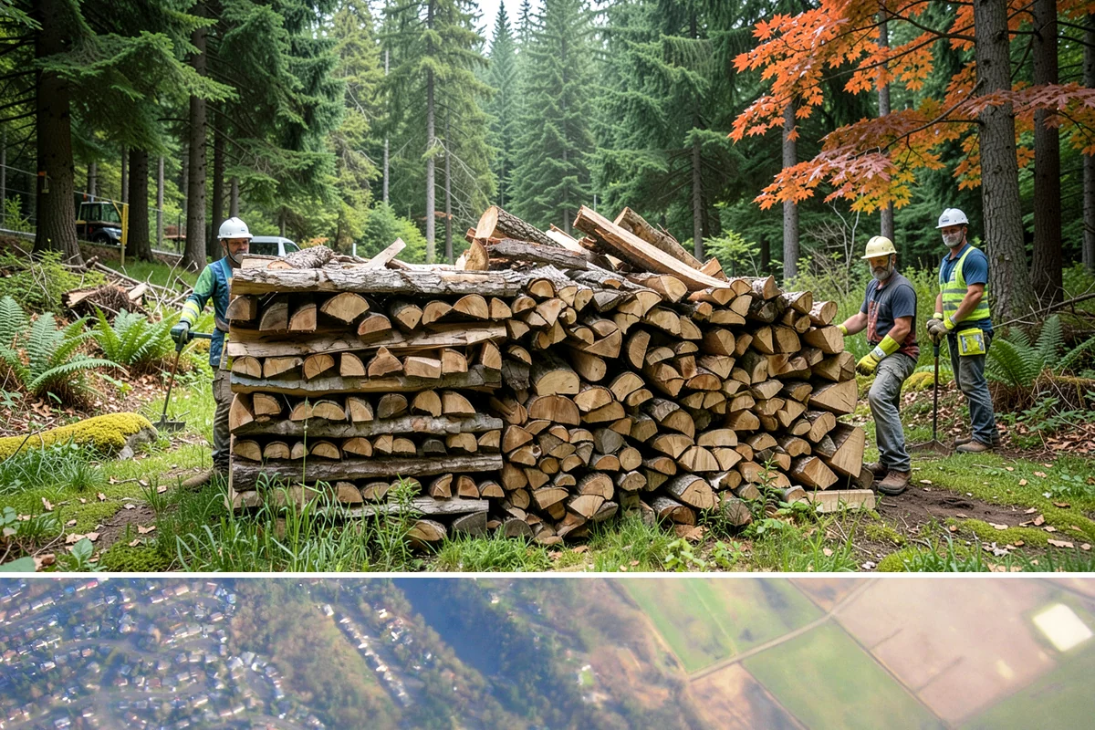 Firewood Stacking Service in Algona, King County, WA - Valuable in spring and summer when proper stacking maximizes seasoning before winter.