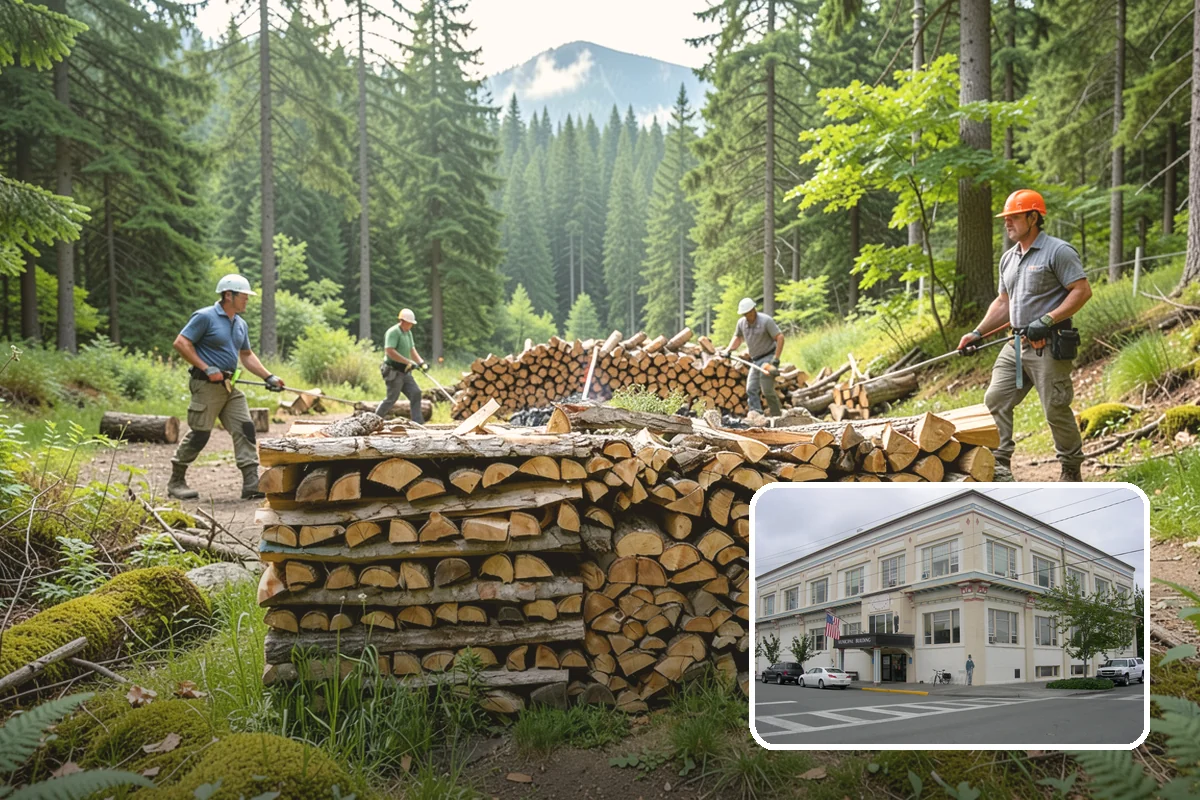 Firewood Stacking Service in Anacortes, Skagit County, WA - Saves you the time and labor of stacking
