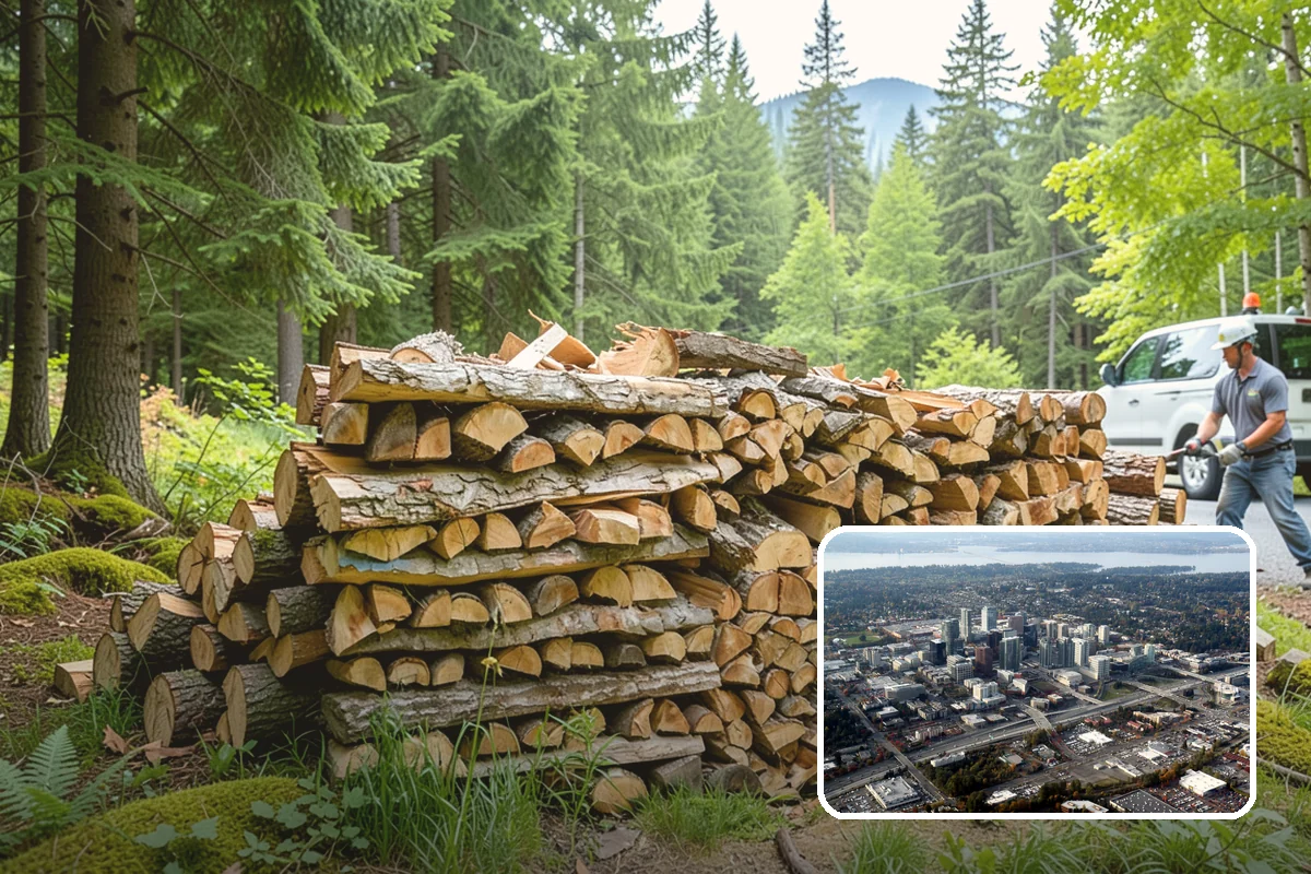 Firewood Stacking Service in Bellevue, King County, WA - Saves you the time and labor of stacking