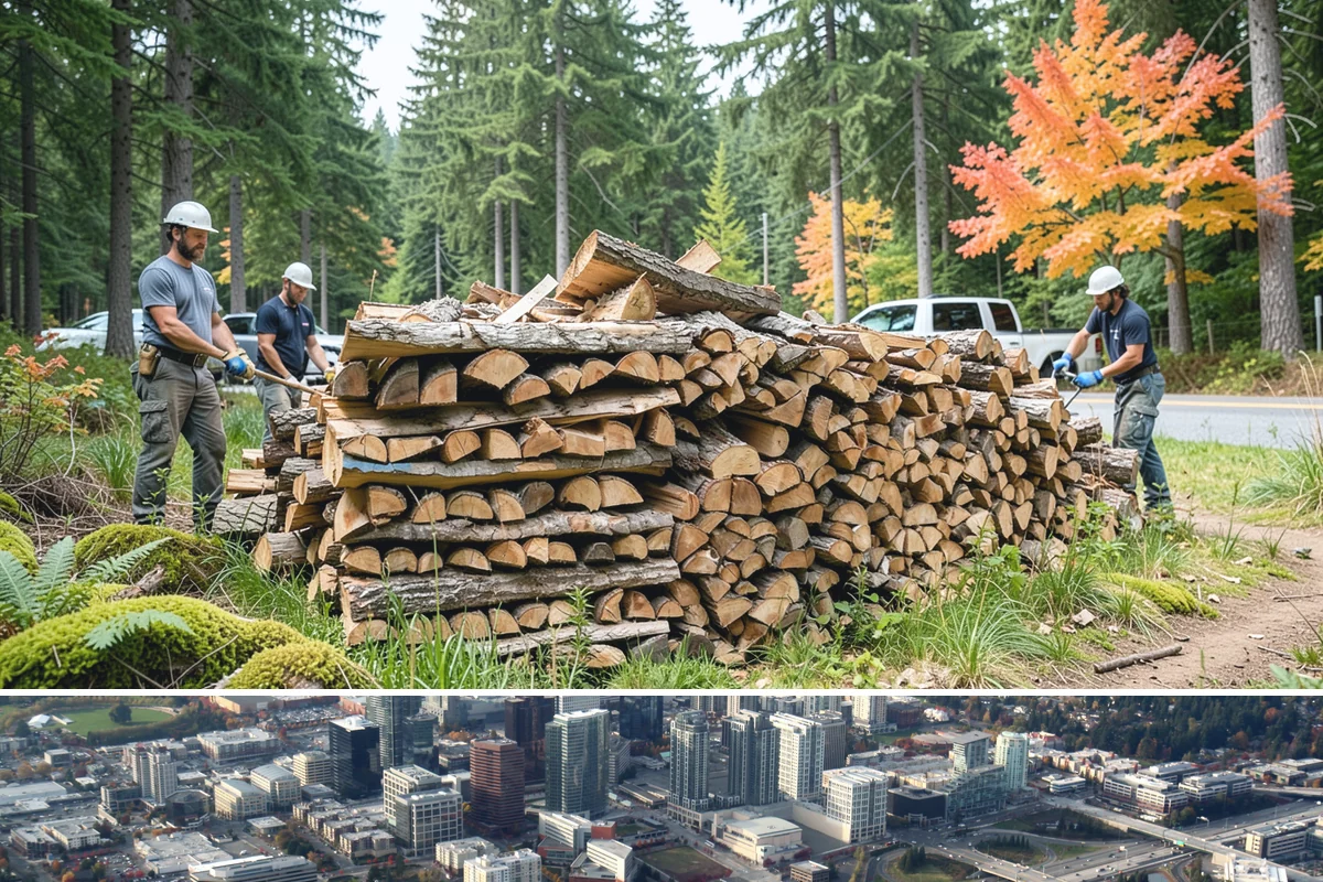 Firewood Stacking Service in Bellevue, King County, WA - Valuable in spring and summer when proper stacking maximizes seasoning before winter.