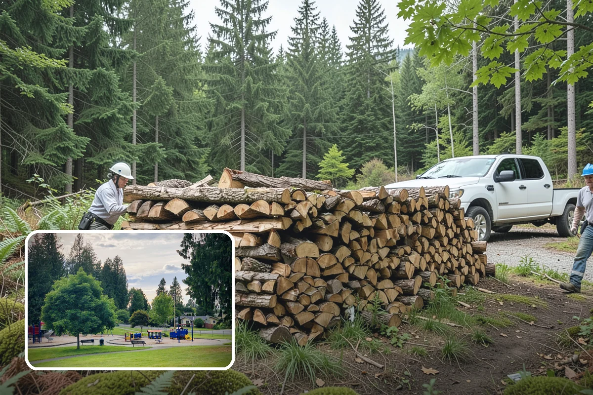 Firewood Stacking Service in Bonney Lake, Pierce County, WA - Saves you the time and labor of stacking