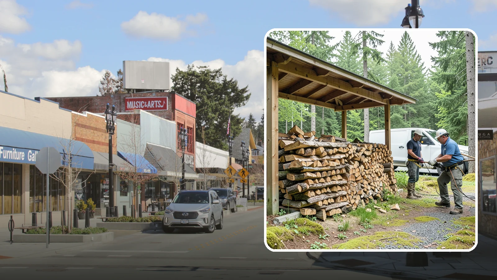 Firewood Stacking Service in Bothell, King County, WA - Our firewood stacking service neatly and securely stacks your delivered wood so it seasons well and stays easy to access.