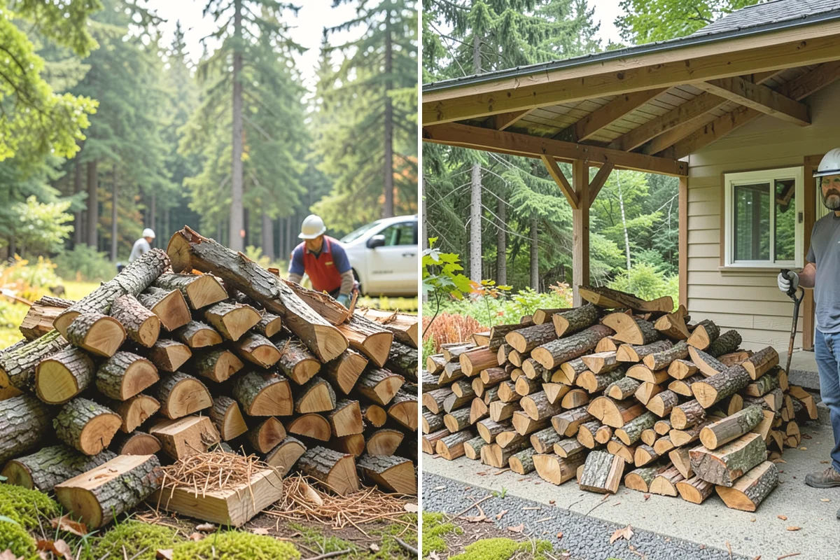 Firewood Stacking Service in Burien, King County, WA - Confirm where you want the wood stacked