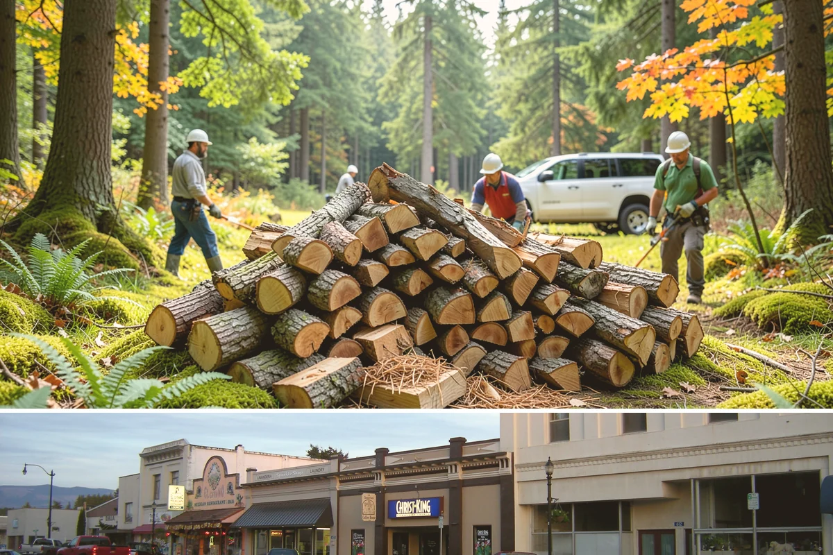 Firewood Stacking Service in Burlington, Skagit County, WA - Valuable in spring and summer when proper stacking maximizes seasoning before winter.