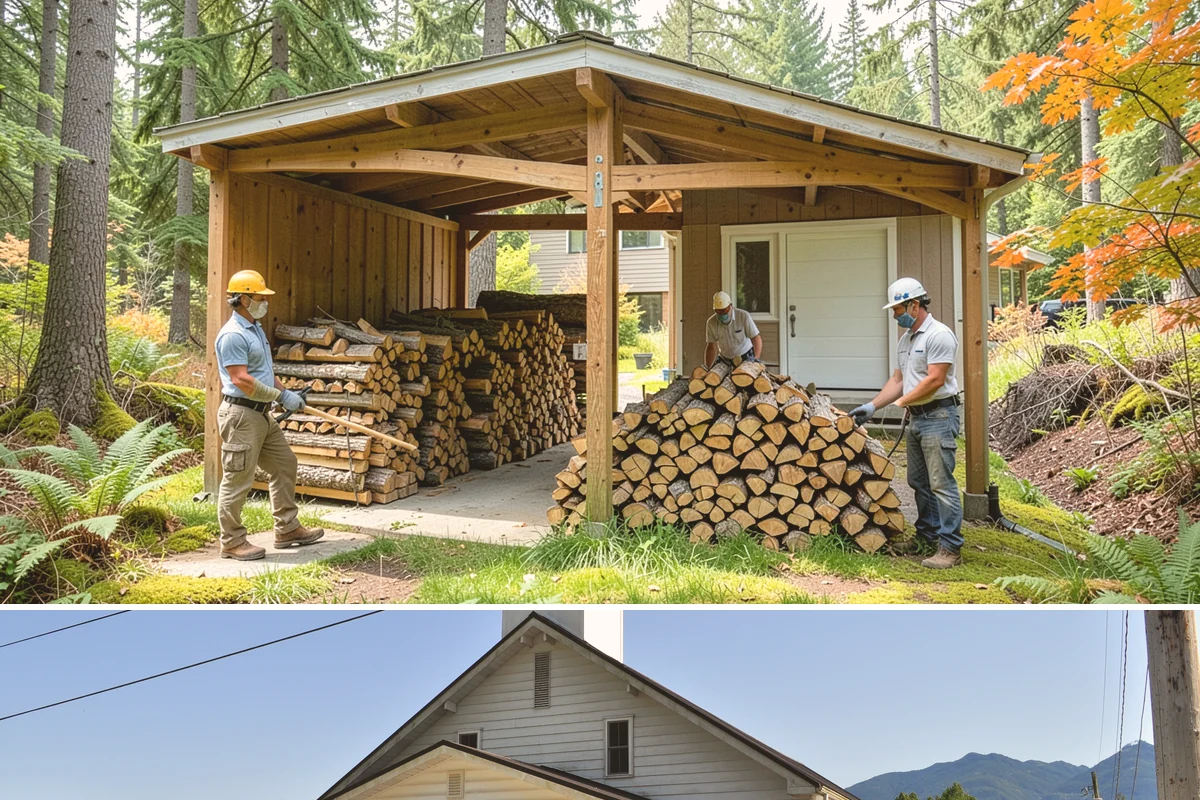 Firewood Stacking Service in Concrete, Skagit County, WA - Valuable in spring and summer when proper stacking maximizes seasoning before winter.