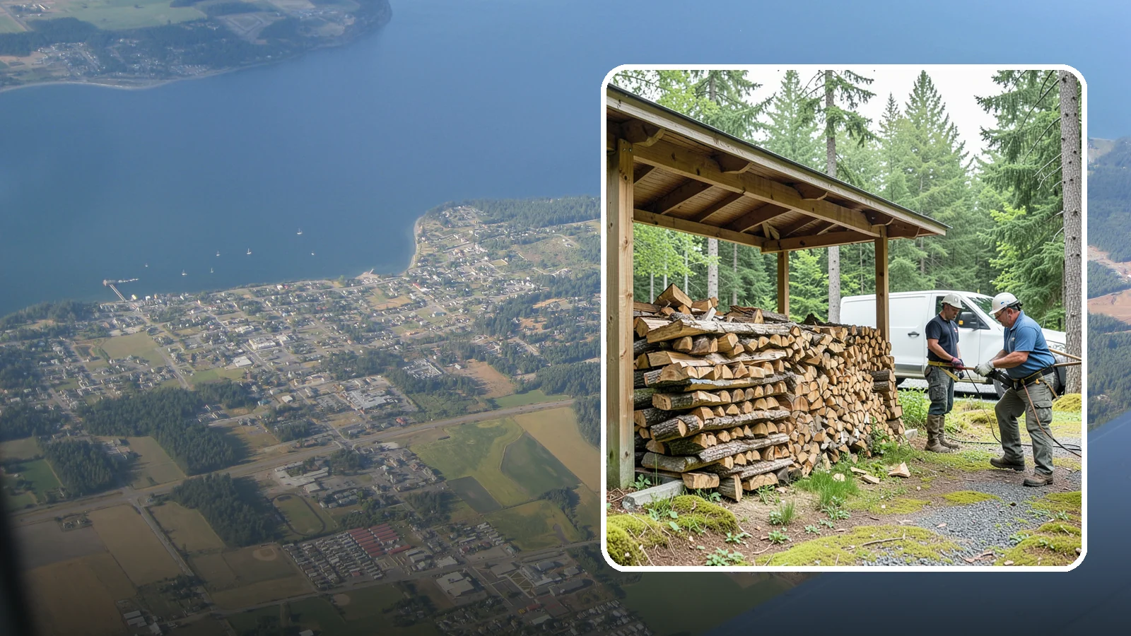Firewood Stacking Service in Coupeville, Island County, WA - Our firewood stacking service neatly and securely stacks your delivered wood so it seasons well and stays easy to access.