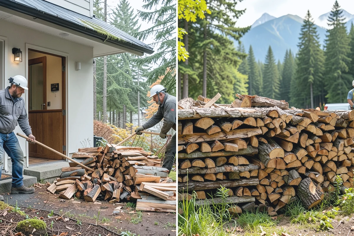 Firewood Stacking Service in Coupeville, Island County, WA - Confirm where you want the wood stacked