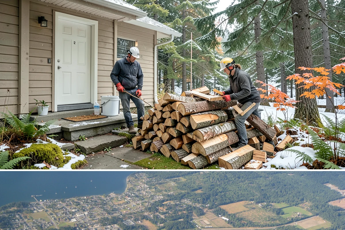Firewood Stacking Service in Coupeville, Island County, WA - Valuable in spring and summer when proper stacking maximizes seasoning before winter.