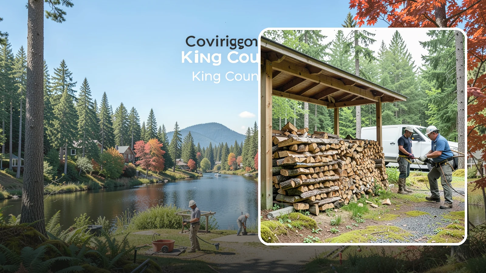 Firewood Stacking Service in Covington, King County, WA - Our firewood stacking service neatly and securely stacks your delivered wood so it seasons well and stays easy to access.