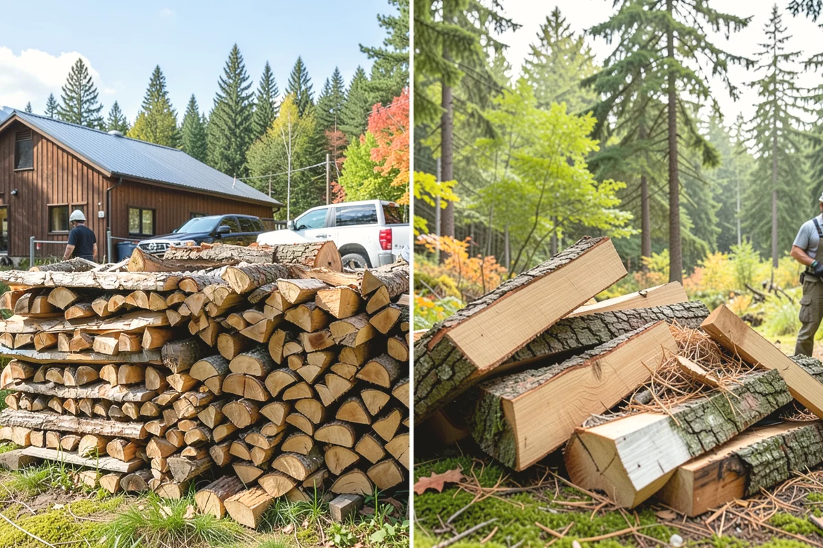 Firewood Stacking Service in Covington, King County, WA - Confirm where you want the wood stacked