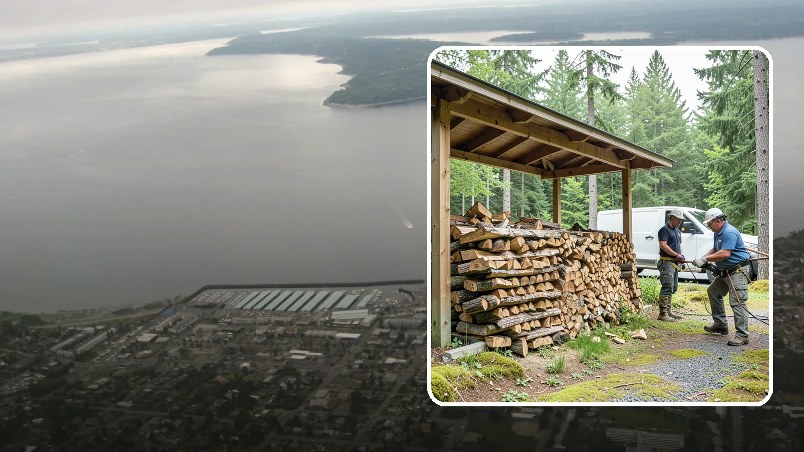 Firewood Stacking Service in Des Moines, King County, WA - Our firewood stacking service neatly and securely stacks your delivered wood so it seasons well and stays easy to access.