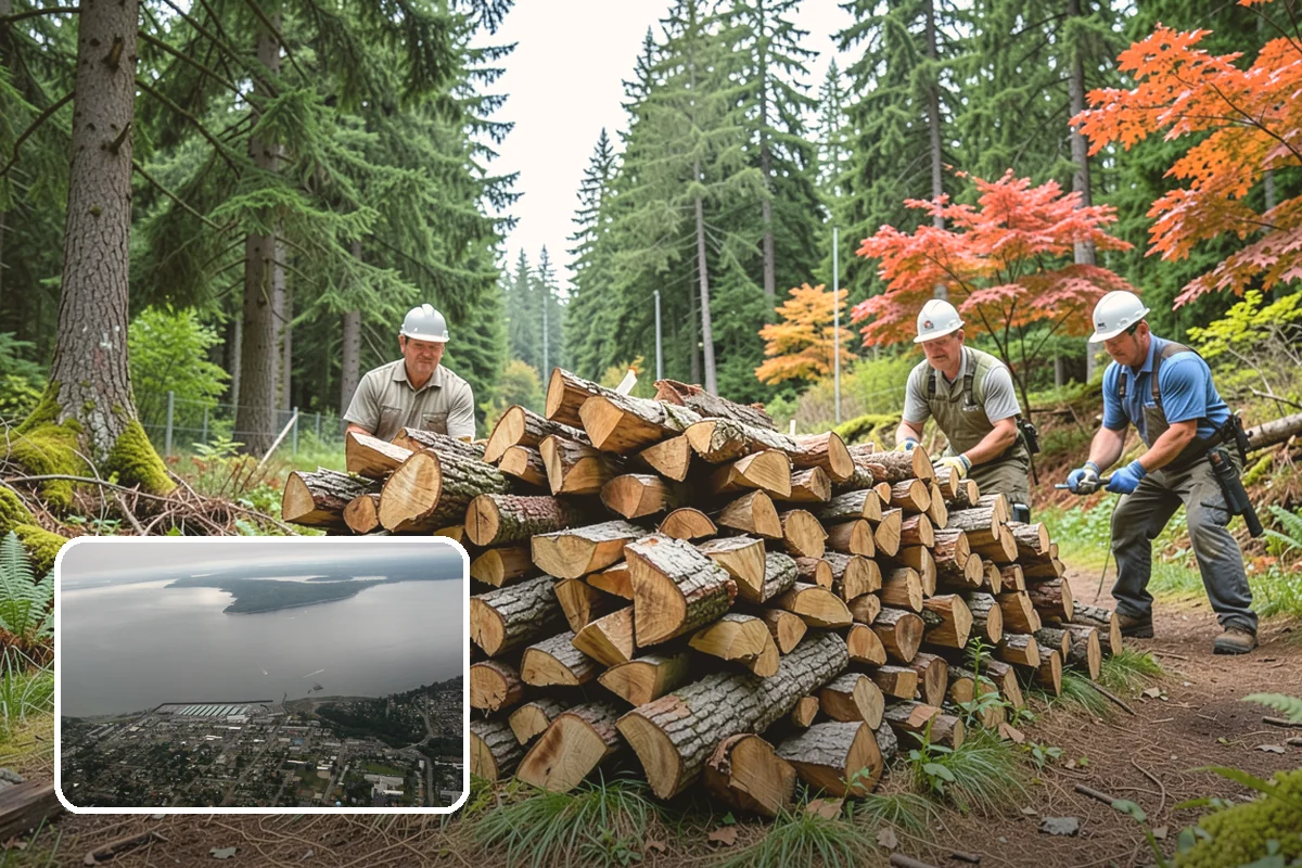 Firewood Stacking Service in Des Moines, King County, WA - Saves you the time and labor of stacking