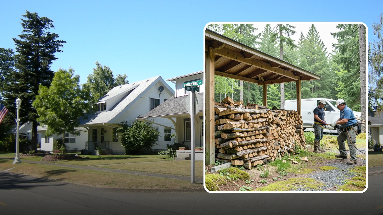 Firewood Stacking Service in DuPont, Pierce County, WA - Our firewood stacking service neatly and securely stacks your delivered wood so it seasons well and stays easy to access.