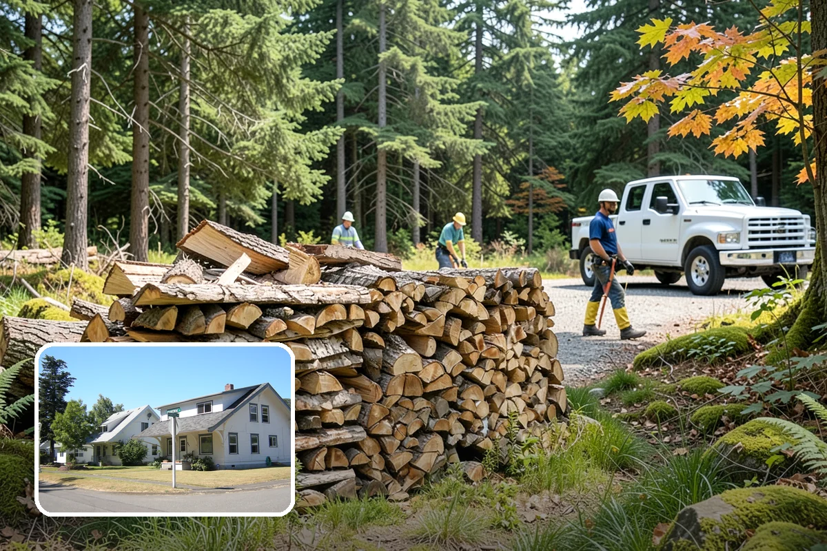 Firewood Stacking Service in DuPont, Pierce County, WA - Saves you the time and labor of stacking