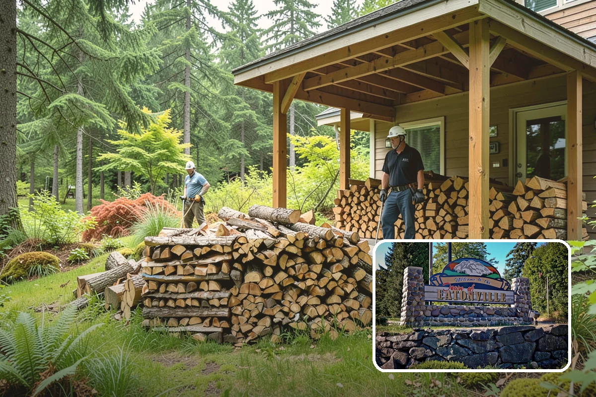 Firewood Stacking Service in Eatonville, Pierce County, WA - Saves you the time and labor of stacking