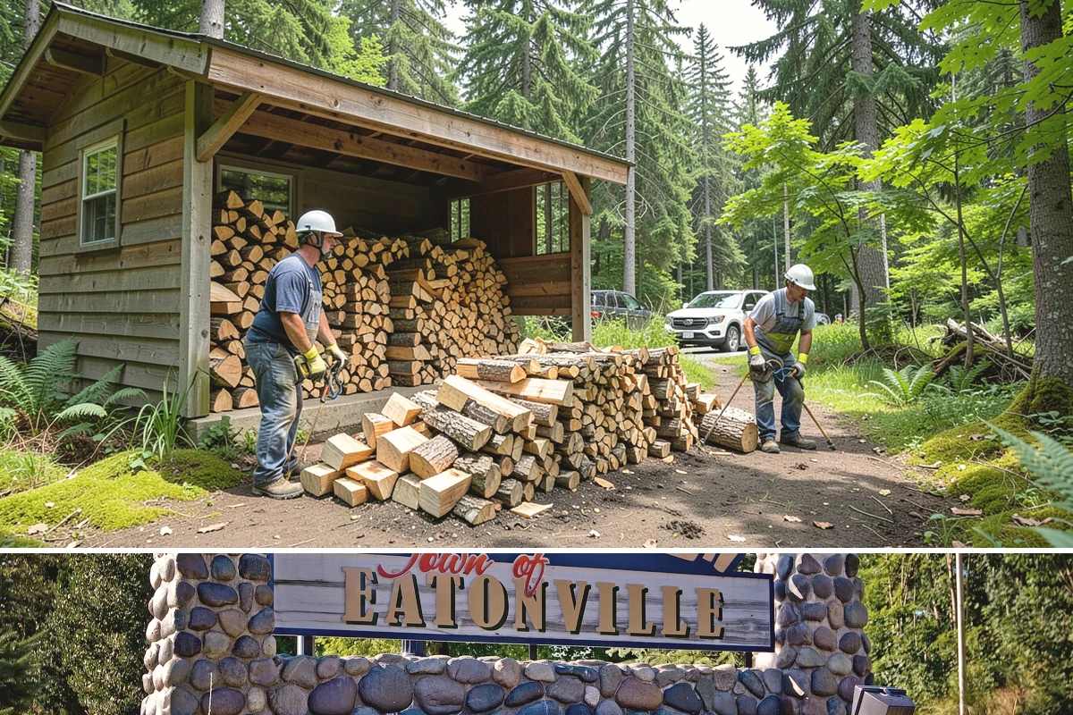Firewood Stacking Service in Eatonville, Pierce County, WA - Valuable in spring and summer when proper stacking maximizes seasoning before winter.