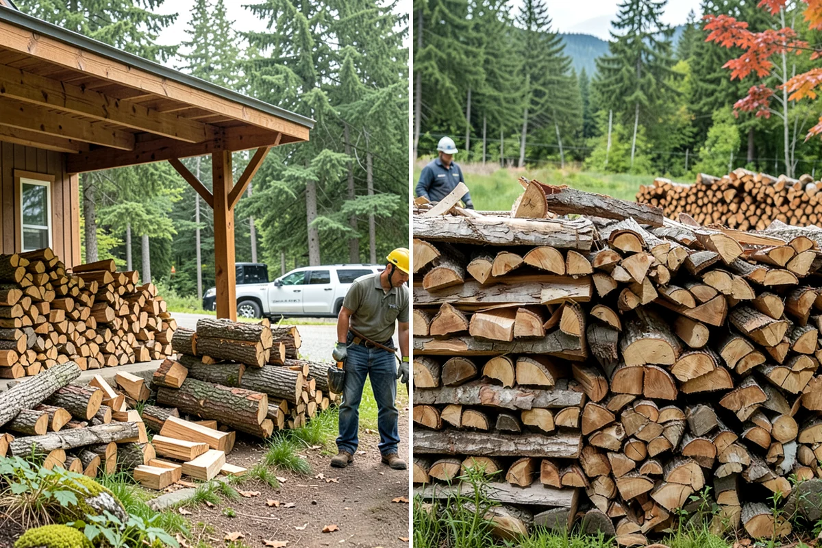 Firewood Stacking Service in Enumclaw, King County, WA - Confirm where you want the wood stacked