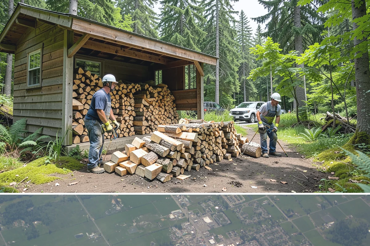 Firewood Stacking Service in Enumclaw, King County, WA - Valuable in spring and summer when proper stacking maximizes seasoning before winter.