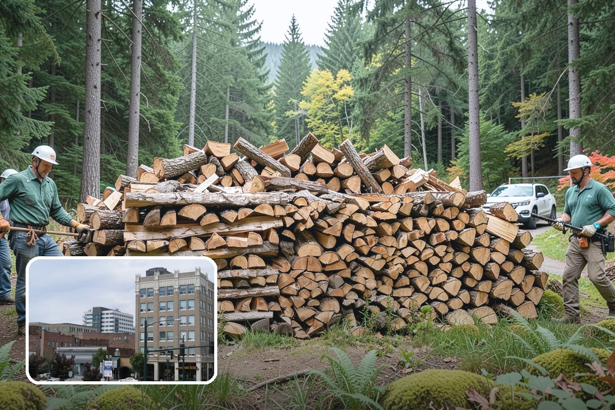 Firewood Stacking Service in Everett, Snohomish County, WA - Saves you the time and labor of stacking