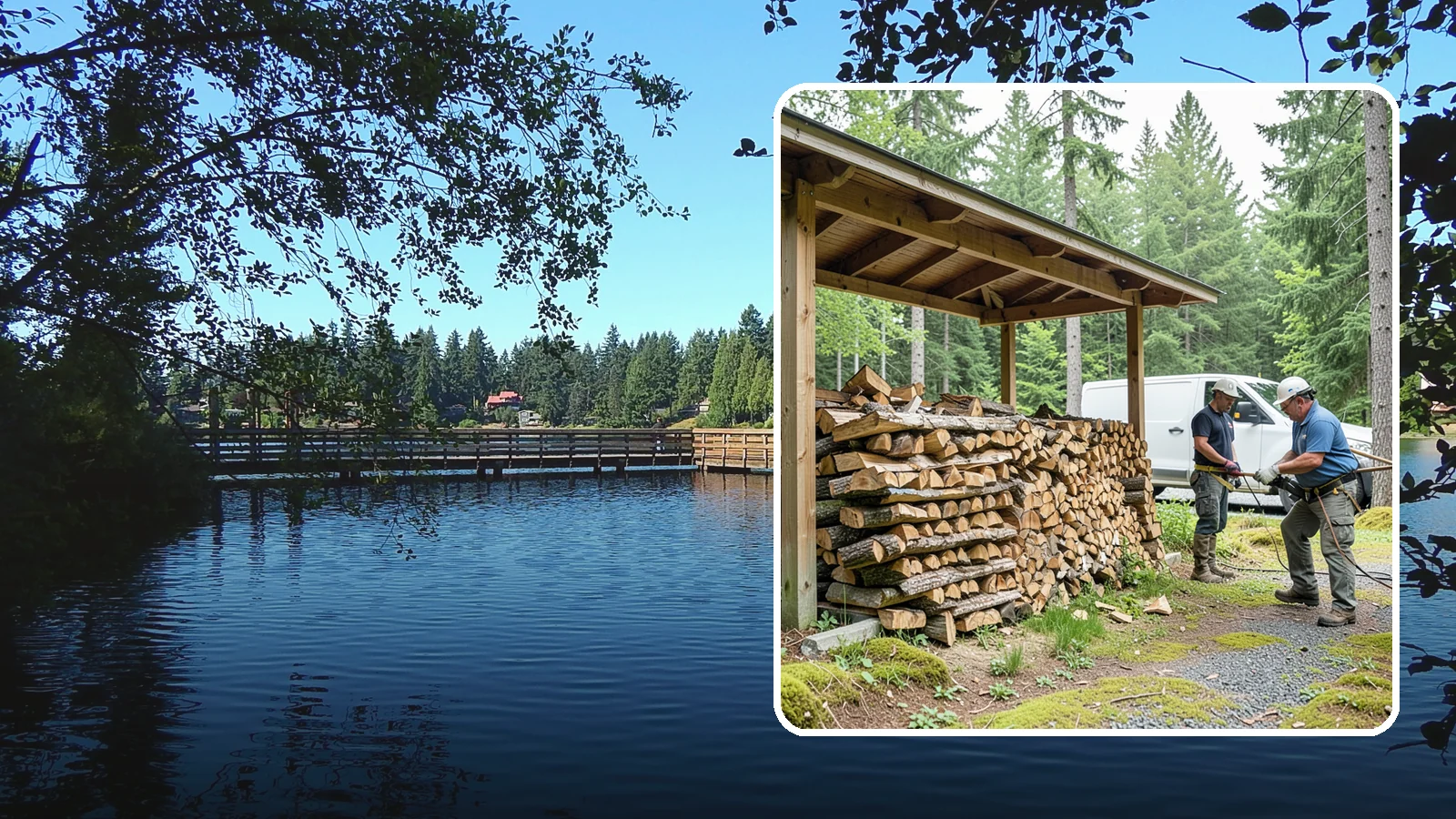 Firewood Stacking Service in Federal Way, King County, WA - Our firewood stacking service neatly and securely stacks your delivered wood so it seasons well and stays easy to access.