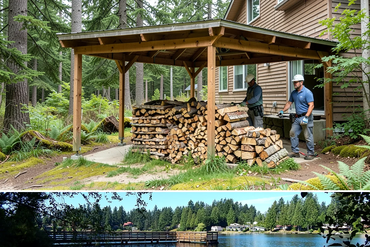 Firewood Stacking Service in Federal Way, King County, WA - Valuable in spring and summer when proper stacking maximizes seasoning before winter.
