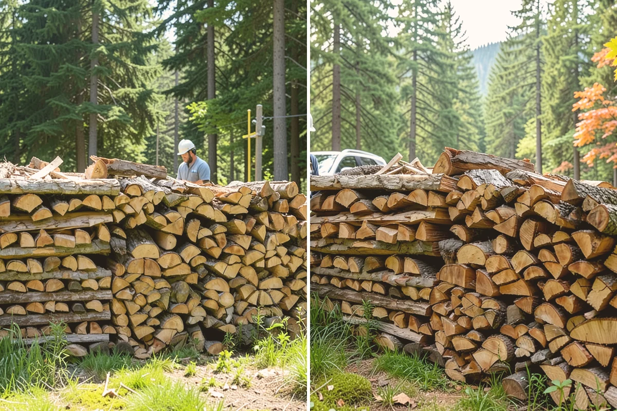 Firewood Stacking Service in Fife, Pierce County, WA - Confirm where you want the wood stacked