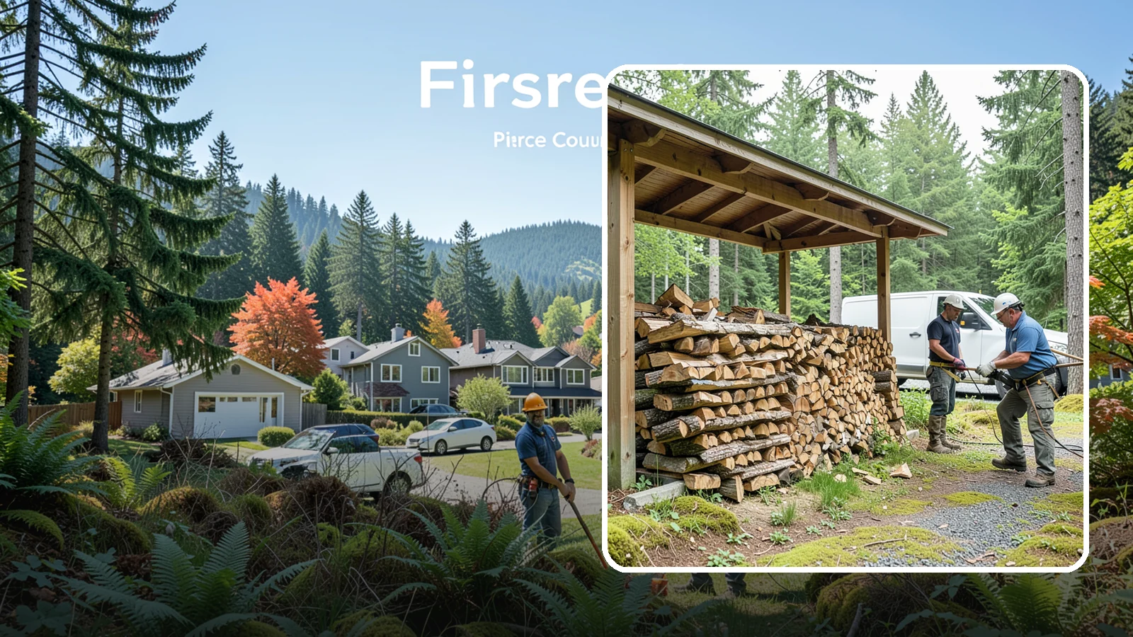 Firewood Stacking Service in Fircrest, Pierce County, WA - Our firewood stacking service neatly and securely stacks your delivered wood so it seasons well and stays easy to access.