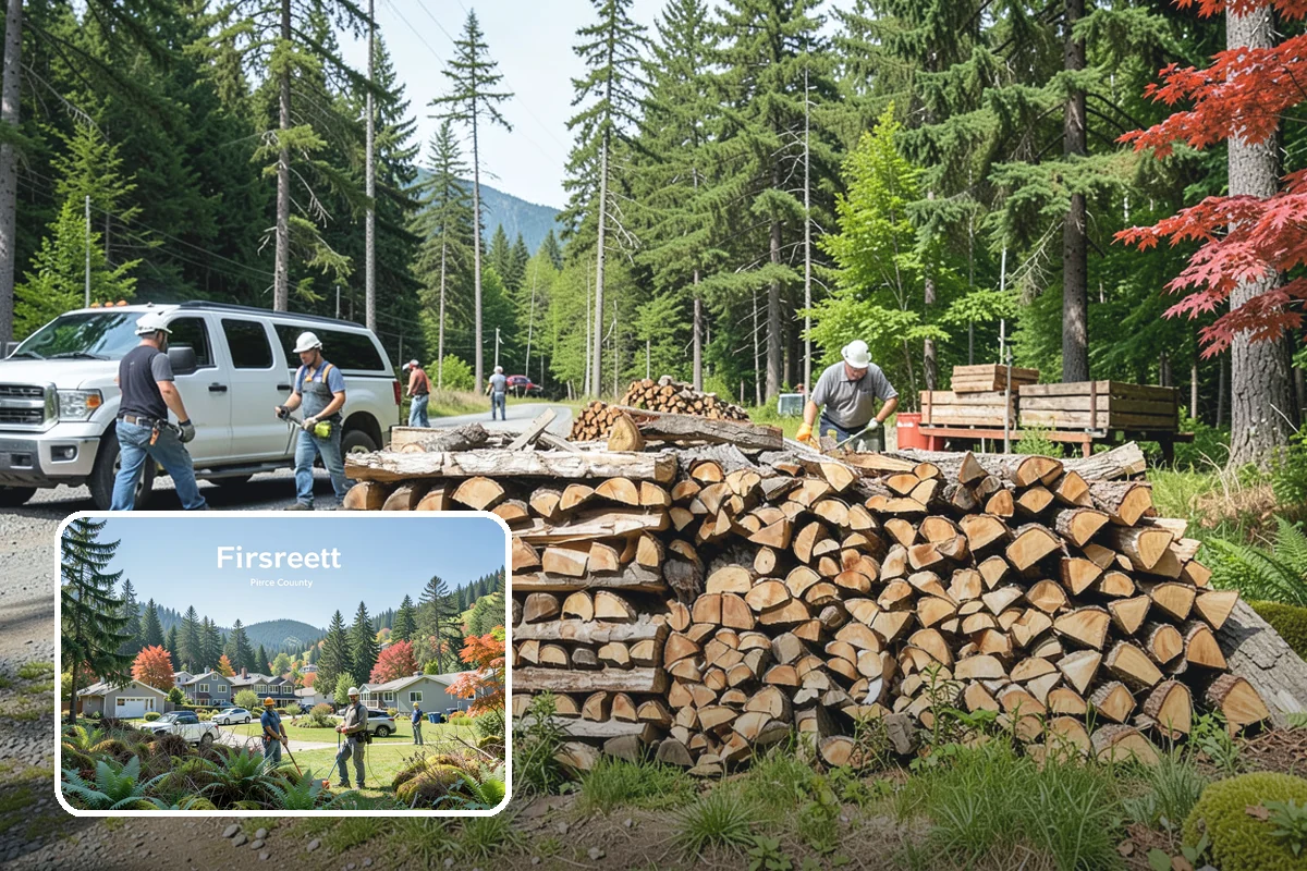 Firewood Stacking Service in Fircrest, Pierce County, WA - Saves you the time and labor of stacking