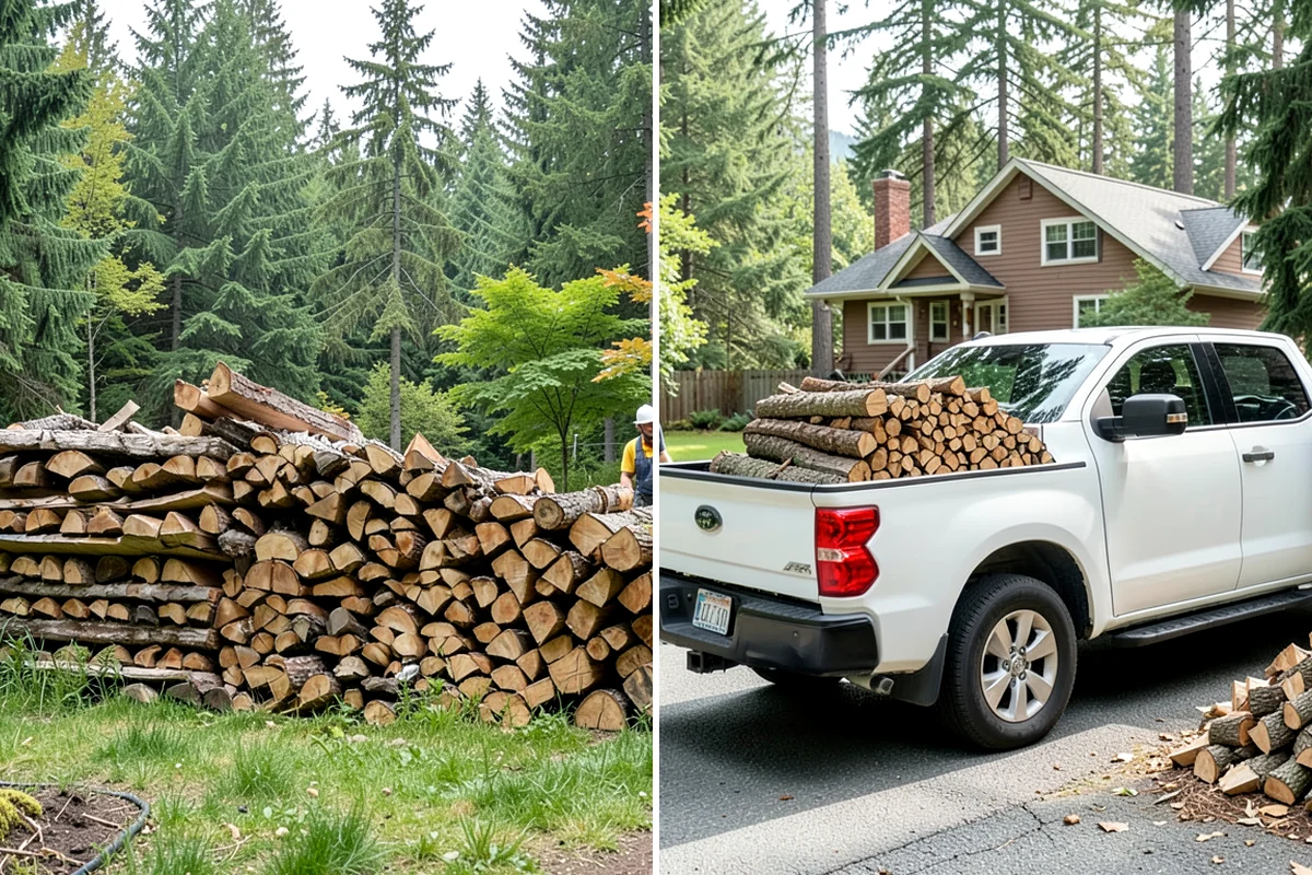 Firewood Stacking Service in Fircrest, Pierce County, WA - Confirm where you want the wood stacked