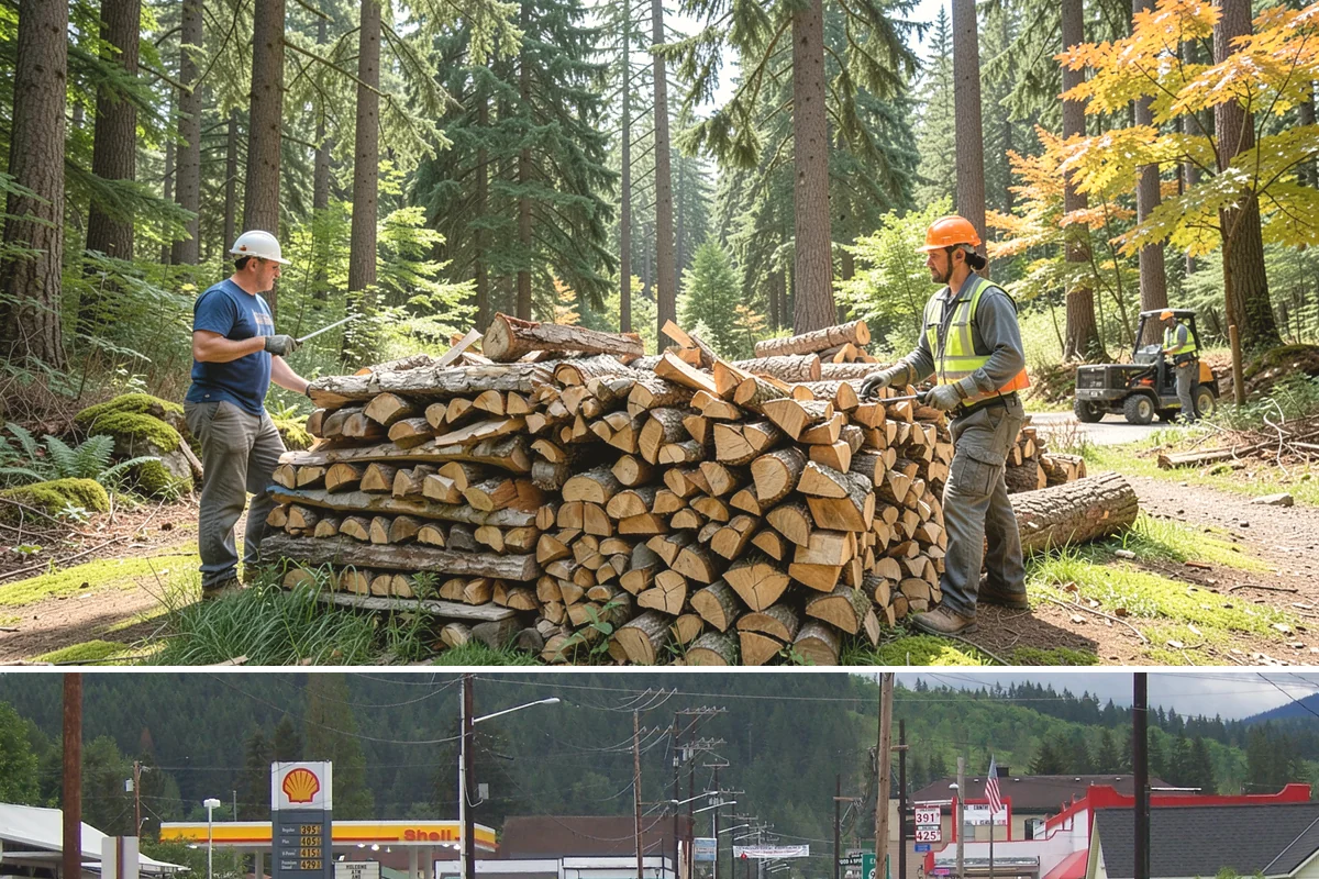 Firewood Stacking Service in Granite Falls, Snohomish County, WA - Valuable in spring and summer when proper stacking maximizes seasoning before winter.